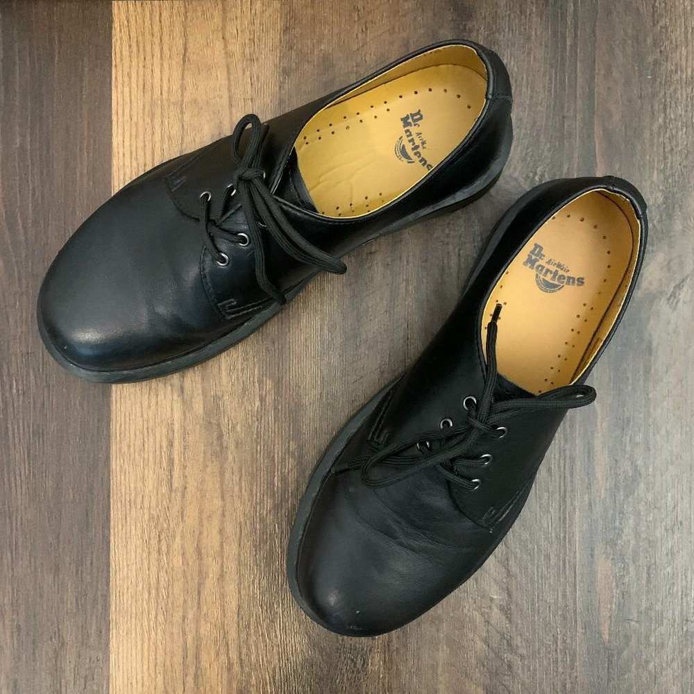 *DOC MARTENS* MENS SIZE 7UK | 8US MEN |  41EU |  9US WOMEN BLACK 3 EYELET GIBSON